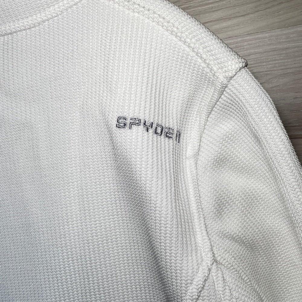 NWOT- Women's Spyder Full Zip Sweater Jacket, White - Picture 6 of 8